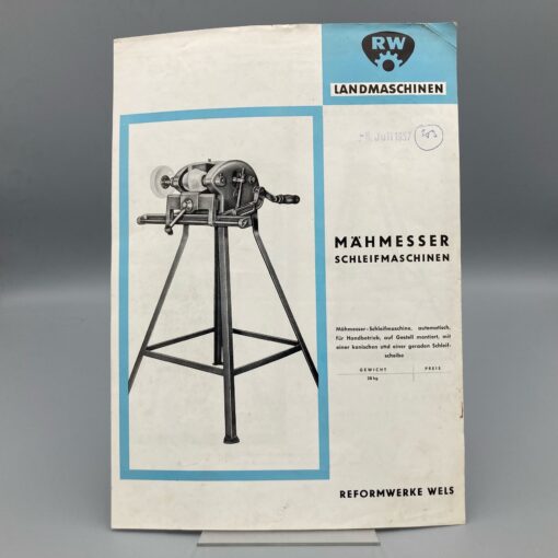 REFORM Prospekt Mähmesser Schleifmaschinen