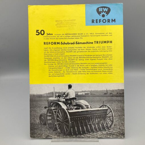 REFORM Prospekt Schubrad-Sämaschine TRIUMPH