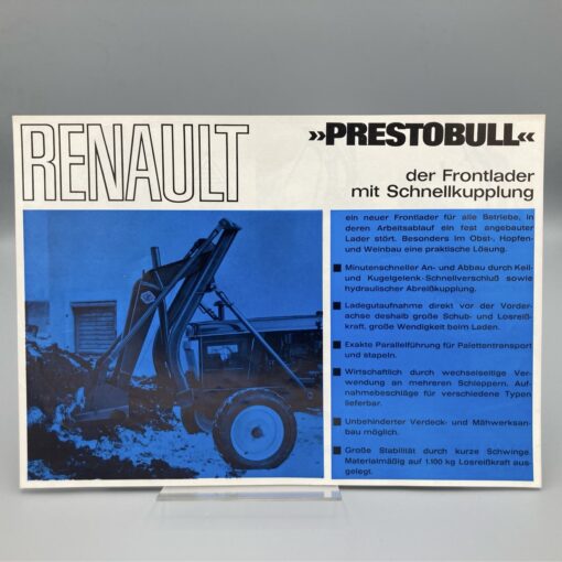 RENAULT Prospekt Frontlader PRESTOBULL