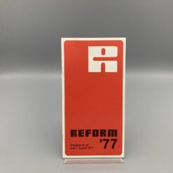 REFORM Preisliste Nr. 36, 08/1977 Mäher, Heuer, Mähwender, Metrac, Muli, Güllefaß, Semo, Bison, Räder