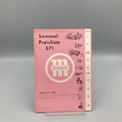 MENGELE Preisliste 571, ab 1.1.1957