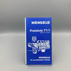 MENGELE Preisliste 77/1, ab Juli 1977