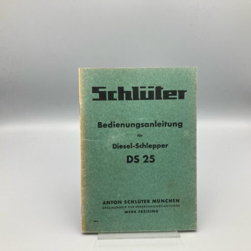 SCHLÜTER Bedienungsanleitung Diesel-Schlepper DS25