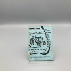 SCHLÜTER Preisliste Nr. 29 Schlepper von 13 - 55 PS, ab Sept. 1957