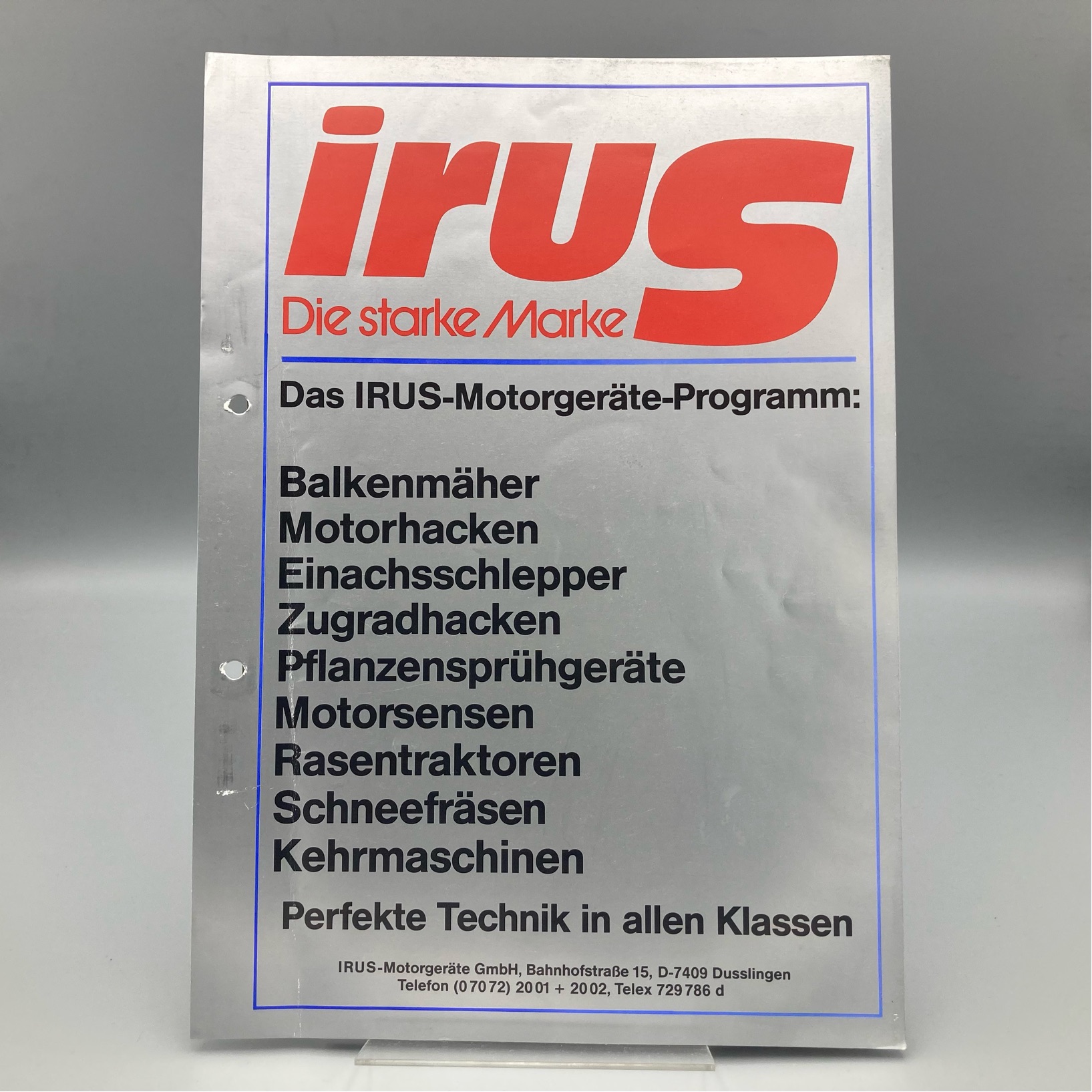 IRUS Prospekt Motorgeräte-Programm (UNVOLLSTÄNDIG!)