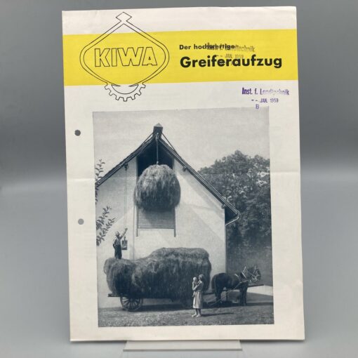 KIWA Prospekt Greiferaufzug