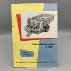 VEB FORTSCHRITT Prospekt Futterverteilungswagen F935