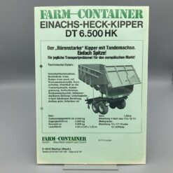 FC FARM-CONTAINER Prospekt Einachs-Heck-Kipper