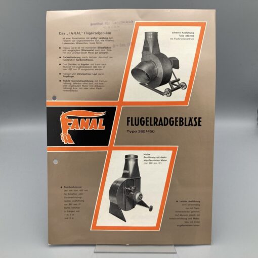 FANAL Prospekt Flügelradgebläse