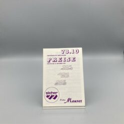 MAUSER Preisliste Kabinen CAB 404/404SG/505