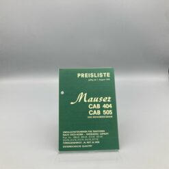 MAUSER Preisliste Kabinen CAB 404/505
