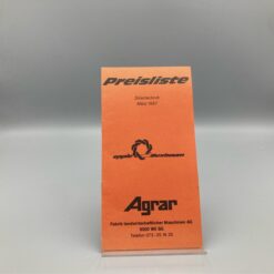 EPPLE Preisliste Siliertechnik 03/1987