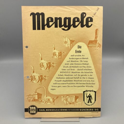 MENGELE Prospekt Häckseldrusch, Breitdreschmaschinen, Gebläsehäcksler, Feldschneider