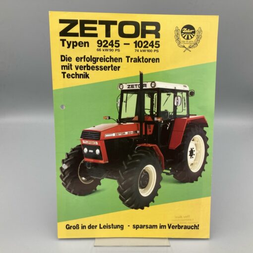 ZETOR Prospekt Traktor 9245 Turbo/10245 Turbo AgRaritäten Shop