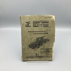CLAAS Betriebsanleitung u. Ersatzteilliste All-Zweck-Binder, Mäh-Dresch-Binder
