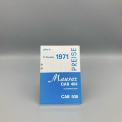 MAUSER Preisliste Kabinen CAB 404/505