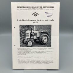 O&K Prospekt Diesel-Schlepper 40PS