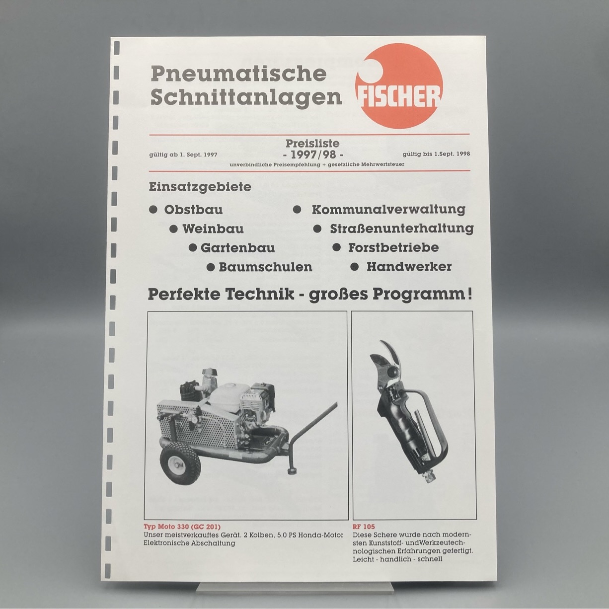 FISCHER Prospekt pneumatische Schnittanlagen