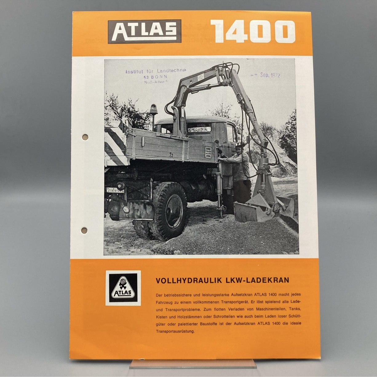 ATLAS Prospekt Vollhydraulik-LKW-Ladekran