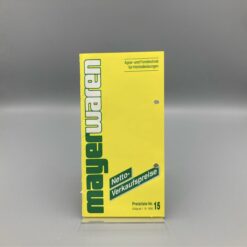 MAYER WAREN Preisliste Nr. 15 Maschinen-Programm '90