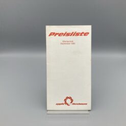 EPPLE Preisliste Siliertechnik 9/1980