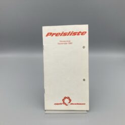 EPPLE Preisliste Siliertechnik 9/1980