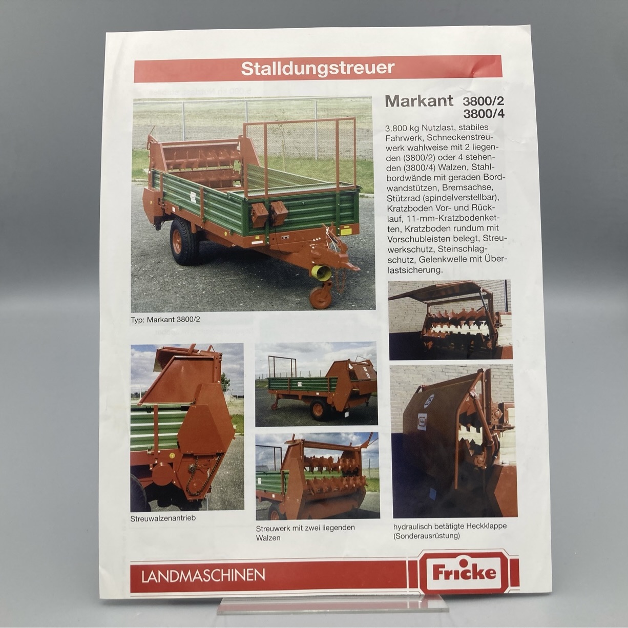 FRICKE Prospekt Stalldungstreuer "Markant" (UNVOLLSTÄNDIG!)