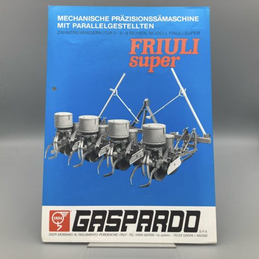 GASPARDO Prospekt mechanische Präzisionssämaschine "FRIULI super"