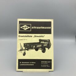 STRAUTMANN Ersatzteilliste Stalldungstreuer "Streublitz"