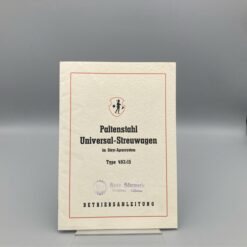 PALTENSTAHL Betriebsanleitung Universal-Streuwagen