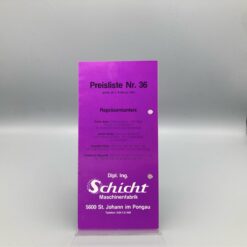 SCHICHT Preisliste Nr. 36 Miststreuer u. Anhänger