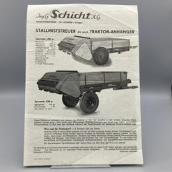 SCHICHT Prospekt Stallmiststreuer u. Traktor-Anhänger