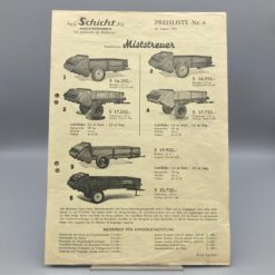 SCHICHT Preisliste Nr. 6 Miststreuer