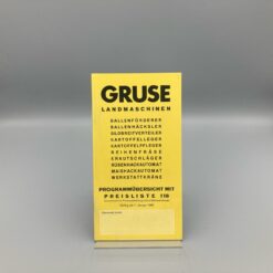 GRUSE Preisliste 118 Landmaschinen 1/1986