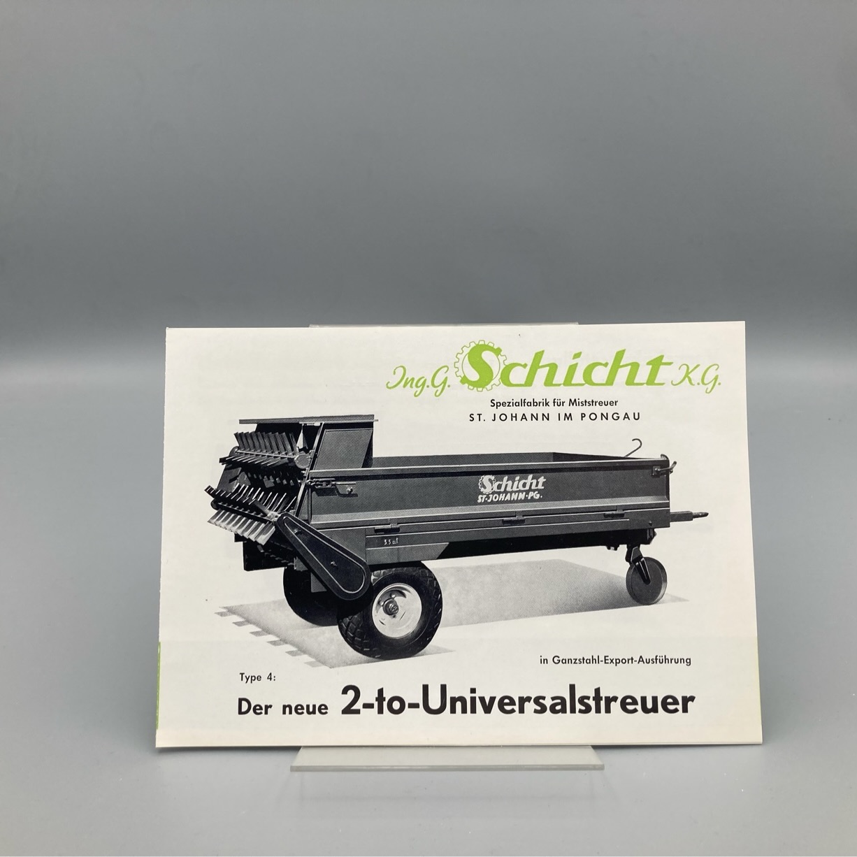 SCHICHT Prospekt u. Preisliste Miststreuer