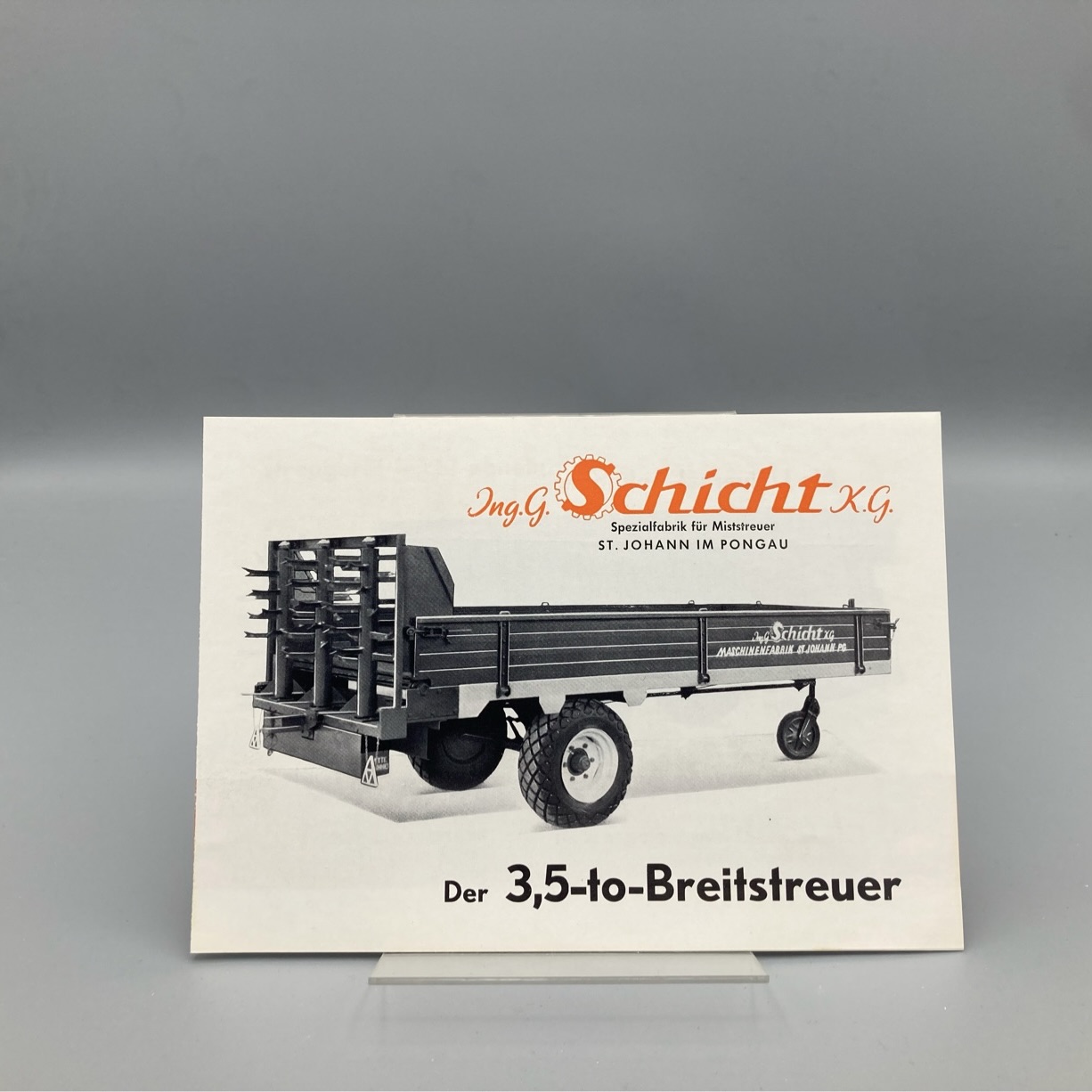 SCHICHT Prospekt u. Preisliste Miststreuer
