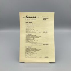 SCHICHT Prospekt u. Preisliste Miststreuer