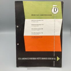 VEB DÖBELN Prospekt Schwenkkran, Roder, Rübenköpfschlitten, Rübenroder