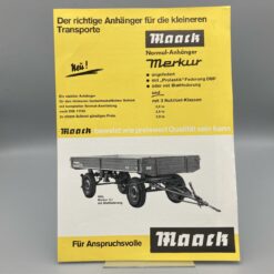 MAACK Prospekt Normal-Anhänger "merkur"