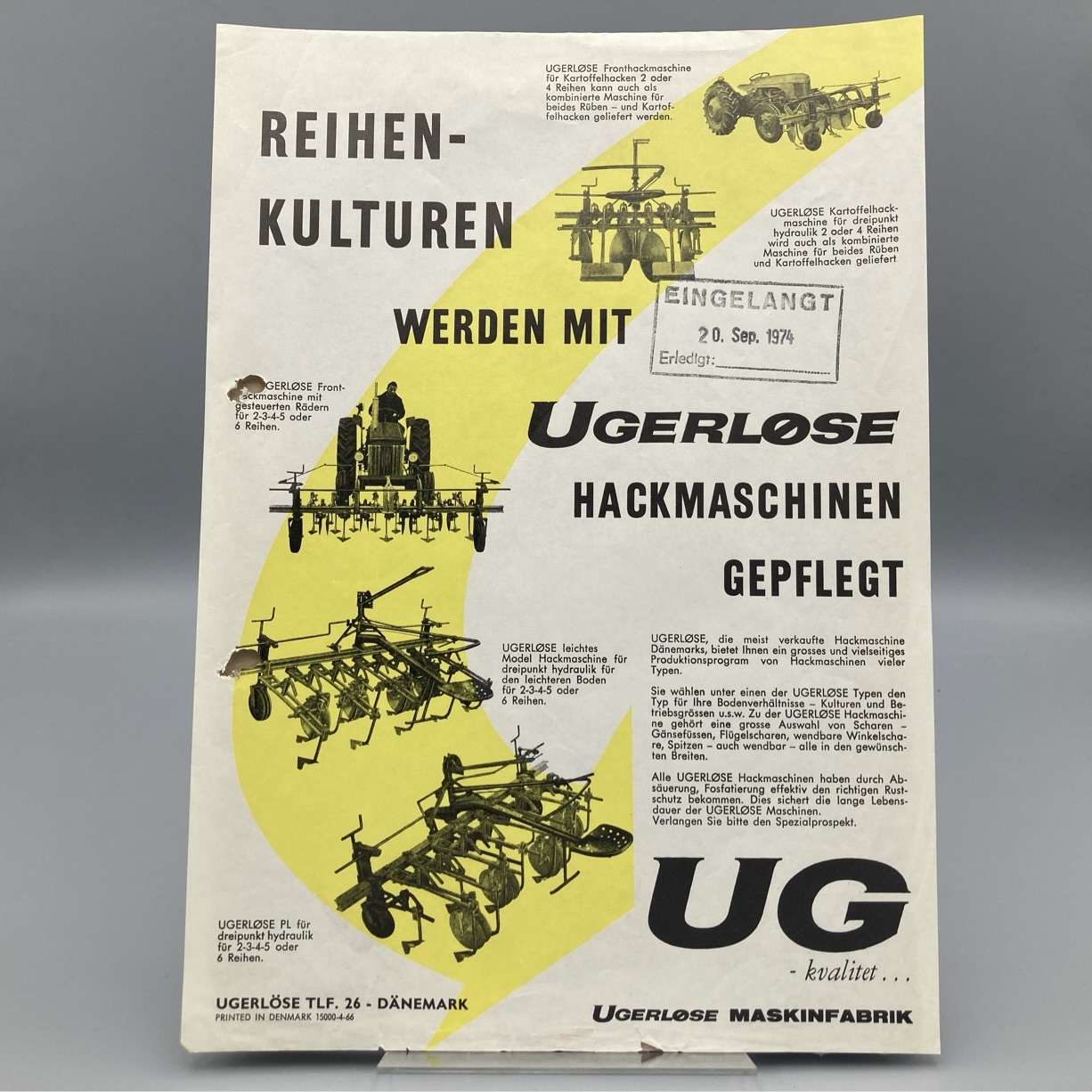 UG UGERLOSE Prospekt Hackmaschinen