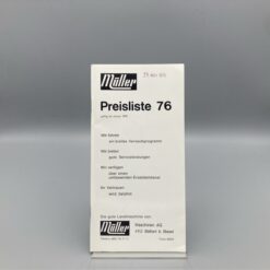 MÜLLER Prospekt Preisliste Programm 1976