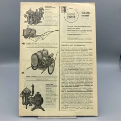 TROYER Prospekt Membranpumpen und Dreirad-Motorwagen