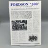 NEW HOLLAND VINTAGE TRACTOR CLUB Info-Blatt zum FORDSON 500
