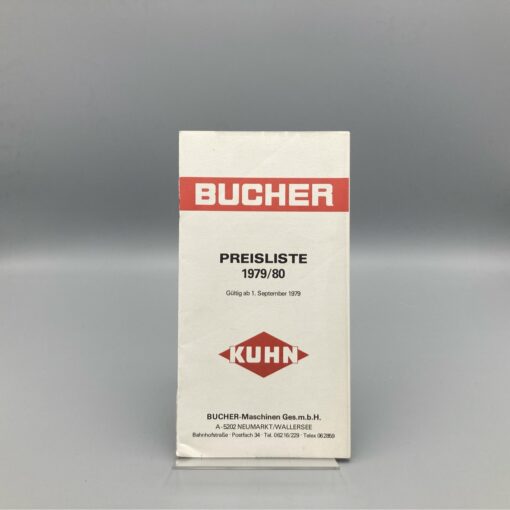 BUCHER KUHN Preisliste 1979/1980