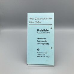 LINDNER Preisliste Mai 1976