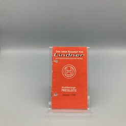 LINDNER Preisliste Jänner 1985