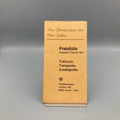 LINDNER Preisliste Februar 1977