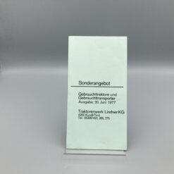 LINDNER Preisliste Gebrauchttraktoren, Gebrauchttransporter