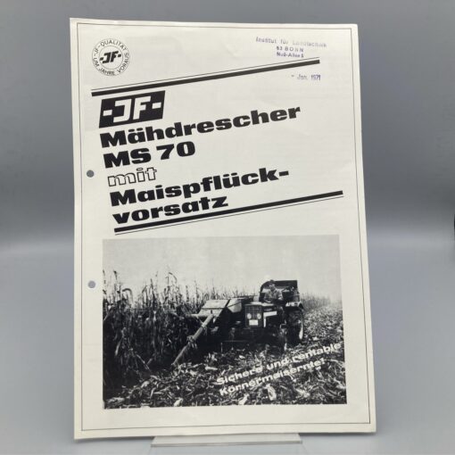 -JF- Prospekt Mähdrescher MS70