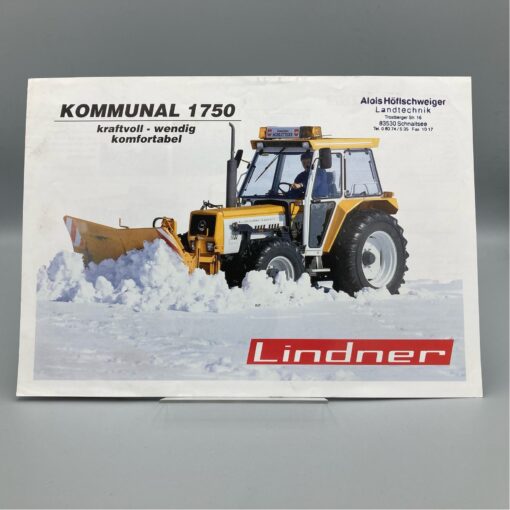 LINDNER Prospekt Traktor Kommunal 1750